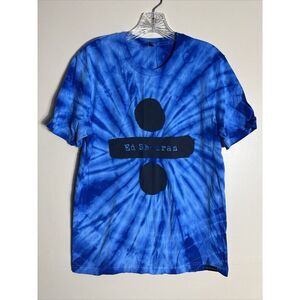ED SHEERAN‎ SHIRT SMALL BLUE TIE DYE TEE DIVIDE ALBUM OFFICIAL TOUR MERCH SWIRL